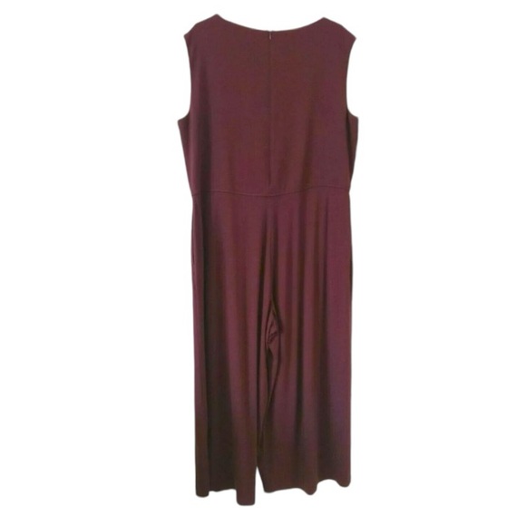 $238 Eileen Fisher Vintage Jumpsuit Small 8 Purple Culotte Faux Wrap Sleeveless - Picture 8 of 15